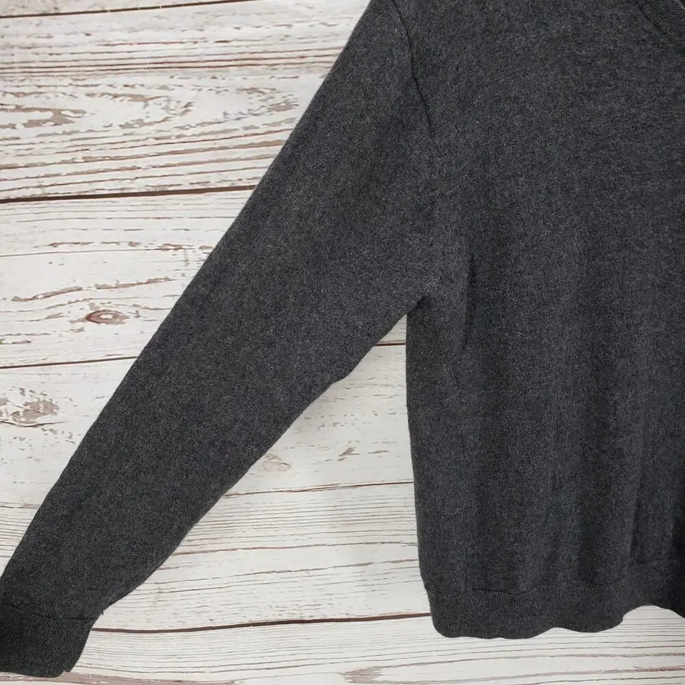 Hart Schaffner Marx Men's Gray Extra Fine Merino Wool Pullover Sweater XL